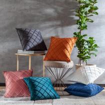 Kit 4 Capa de Almofada 40 x40 Estampada Trabalhada Cantone Jolitex Cores