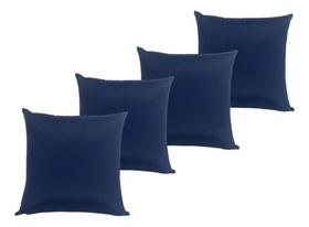 Kit 4 Capa De Almofada Belize Lisa Azul Impermeável 45cmx45cm Kit 4 Capa De Almofada Belize Lisa Azul Impermeável 45cmx45cm