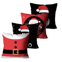 Kit 4 capa de almofada Decorativa Feliz Natal Alta Qualidade