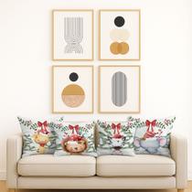 Kit 4 capa de Almofada Natalina 45x45cm Enfeites de Natal, Decoração, Quarto, Sala Kit 4 capa de Almofada Natalina 45x45cm Enfeites de Natal, Decoração, Quarto, Sala