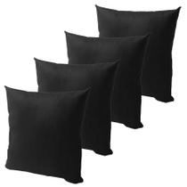 Kit 4 Capa de Almofada Suede 45 x 45 com Zíper Veludo Liso