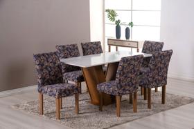 Kit 4 Capa De Cadeira Jantar Malha GEL Suplex Estampada Kit 4 Capa De Cadeira Jantar Malha GEL Suplex Estampada