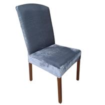 kit 4 Capa de Cadeira Jantar Toque Aveludado Decoração Sala