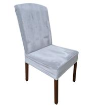 kit 4 Capa de Cadeira Jantar Toque Aveludado Decoração Sala