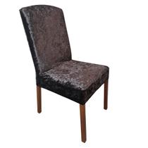 kit 4 Capa de Cadeira Jantar Toque Aveludado Decoração Sala