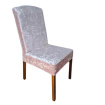 kit 4 Capa de Cadeira Jantar Toque Aveludado Decoração Sala