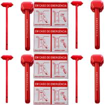 Kit 4 Capa + Martelo + Adesivo de Emergência Van Micro Onibus Kit 4 Capa + Martelo + Adesivo de Emergência Van Micro Onibus