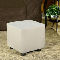 Kit 4 Capa Para Puff Retangular Premium Cinza Claro