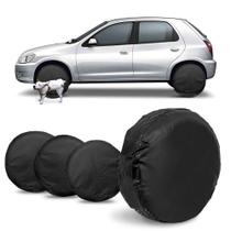 Kit 4 Capa Protetor Anti Xixi Cachorro para Roda Aro 13 e 14 60cm Impermeável Preto com Elástico - ZP Automotive