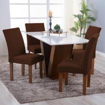 Kit 4 Capa Protetor de Cadeira Jantar Tecido Malha Gel Spandex Com Elastico Lavavel - F.V Enxovais Kit 4 Capa Protetor de Cadeira Jantar Tecido Malha Gel Spandex Com Elastico Lavavel - F.V Enxovais