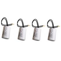 Kit 4 Capacitores 2 Fios Metalizados Motor 2 Uf 250 Vac Mvm