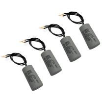 Kit 4 Capacitores 2 Fios Metalizados Motor 20Uf 250 Vac Mvm