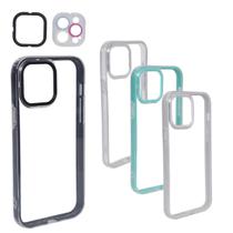 Kit 4 Capas 3 Em 1 Transparente Compatível Iphone 13 Pro Max