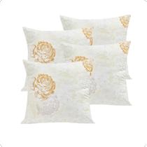 Kit 4 Capas Almofada Estampada Line 45 x 45cm Garden Hipercal 180 Fios Sofá Tons