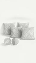 Kit 4 Capas Almofada Suede 40x40 Luxo Cinza Kit 4 Capas Almofada Suede 40x40 Luxo Cinza