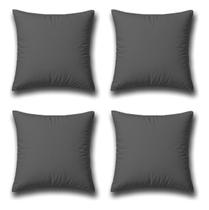 Kit 4 Capas Almofada Veludo Suede 45x45 Cinza Escuro Kit 4 Capas Almofada Veludo Suede 45x45 Cinza Escuro