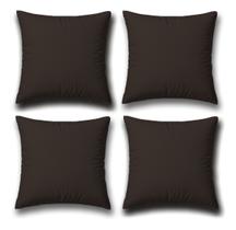 Kit 4 Capas Almofada Veludo Suede Decorativa 45x45 Marrom Kit 4 Capas Almofada Veludo Suede Decorativa 45x45 Marrom