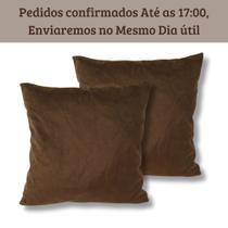 kit 4 Capas Almofadas Sala Sofá C/ Ziper 45x45 Para Quarto Suede