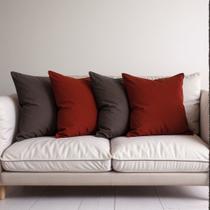 Kit 4 capas Almofadas Veludo Sofa Tons Cores 45x45
