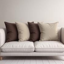 Kit 4 capas Almofadas Veludo Sofa Tons Cores 45x45