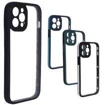 Kit 4 Capas Borda Transparente Compatível Iphone 12 Pro Max