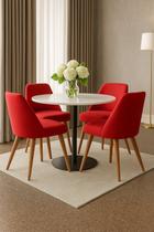 Kit 4 Capas Cadeira Concha Estofada Encosto Curvo Sala Jantar