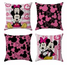 Kit 4 Capas Da Minnie Mouse Decoração Quarto Menina Menino Varias Cores