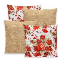 Kit 4 Capas de Almofada 40cmx40cm Gorgurinho Lisas e Estampadas