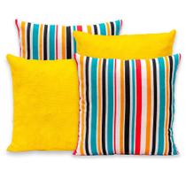 Kit 4 Capas de Almofada 40cmx40cm Gorgurinho Lisas e Estampadas Nova Coleção