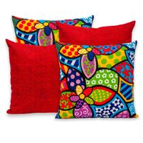 Kit 4 Capas de Almofada 40cmx40cm Gorgurinho Lisas e Estampadas Nova Coleção Kit 4 Capas de Almofada 40cmx40cm Gorgurinho Lisas e Estampadas Nova Coleção