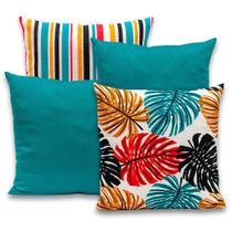 Kit 4 Capas de Almofada 40cmx40cm Gorgurinho Lisas e Estampadas Nova Coleção Kit 4 Capas de Almofada 40cmx40cm Gorgurinho Lisas e Estampadas Nova Coleção