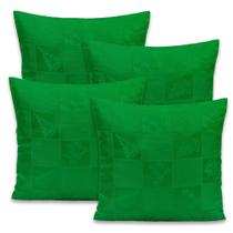 Kit 4 Capas de Almofada 40x40 Jacquard Adamascado Natalino Decorativo Festivo