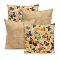 Kit 4 Capas de Almofada 40x40 Zíper Gorgurinho Lisa e Estampada