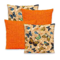 Kit 4 Capas de Almofada 40x40 Zíper Gorgurinho Lisa e Estampada
