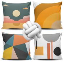 Kit 4 Capas de Almofada Arte + Almofada Nó