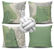 Kit 4 Capas de Almofada Costela de Adão + Almofada Nó