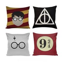 kit 4 Capas de almofada decorativa/Divertida do Harry Potter