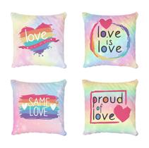 Kit 4 Capas De almofada Decorativa Pride