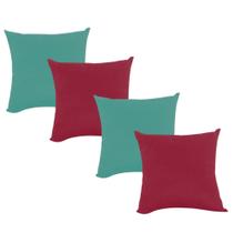 KIT 4 Capas de Almofada Decorativas com Zíper (45x45) para Sala, Sofá e Quartos