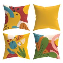 Kit 4 Capas de Almofada Decorativas Estampadas - 050