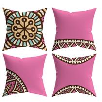 Kit 4 Capas de Almofada Decorativas Estampadas - 052