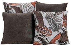 Kit 4 Capas De Almofada Decorativas Para Sofá Estampa Tabaco