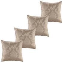 Kit 4 Capas De Almofada Em Jacquard 45x45 Com Zíper
