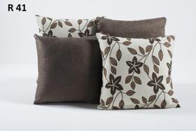 Kit 4 Capas de Almofada Estrela Marrom Jaquard Decorativa Sala e Quarto Kit 4 Capas de Almofada Estrela Marrom Jaquard Decorativa Sala e Quarto