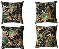Kit 4 Capas de Almofada Impermeável Belize Zíper Invisível 45cmx45cm