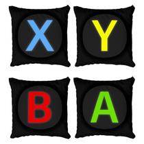 Kit 4 Capas de Almofada Infantil Decorativa Videogames Botões Controle Kit 4 Capas de Almofada Infantil Decorativa Videogames Botões Controle
