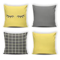 Kit 4 capas de Almofada Modern Print 42 cm x 42 cm - 062 Kit 4 capas de Almofada Modern Print 42 cm x 42 cm - 062