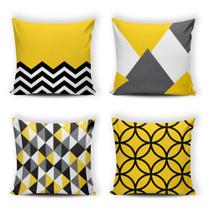 Kit 4 capas de Almofada Modern Print 42 cm x 42 cm - 080 Kit 4 capas de Almofada Modern Print 42 cm x 42 cm - 080