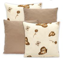 Kit 4 Capas de Almofada Piquet 40x40 cm Decorativas Estampadas e Lisas