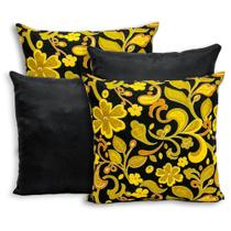 kit 4 Capas de Almofadas 40x40cm Decorativa Estampadas Gorgurinho